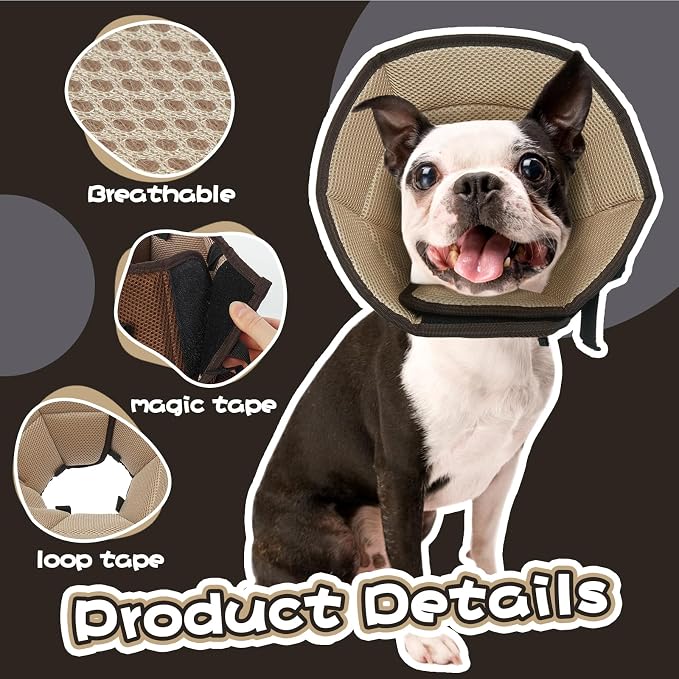 Dog Cone Collar Soft Cone for Medium Dogs After Surgery Adjustable Elizabethan - Image 4