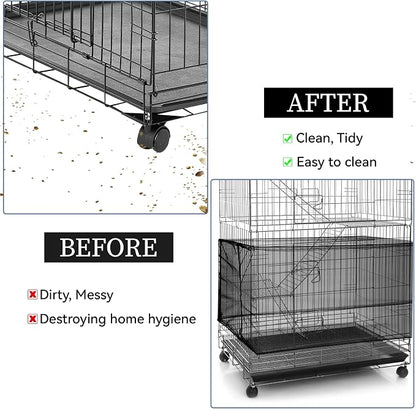 Large Bird Cage Seed Catcher, Stretchy Bird Cage Cover, Soft Nylon Mesh Skirt - Image 4