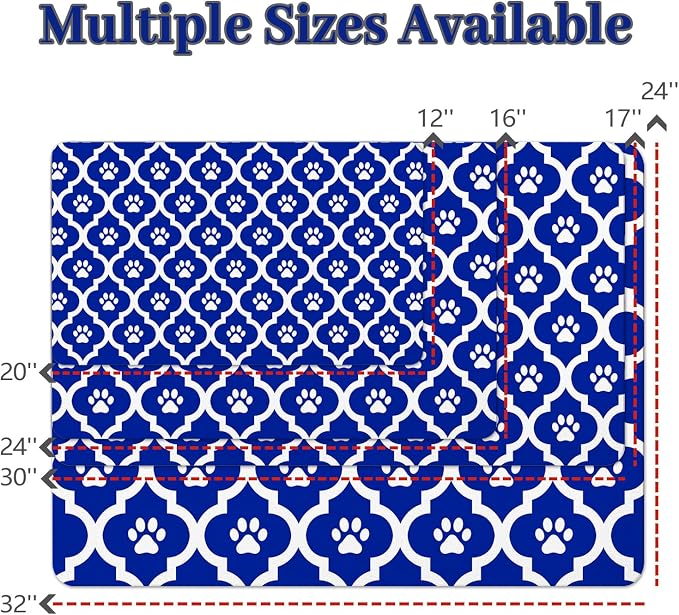Dog Food Mat 24X32 Inch Pet Feeding Absorbent Mats - Image 4