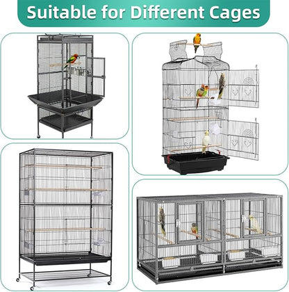 Large Bird Cage Cover, Bird Cage Seed Catcher, Adjustable Soft Airy Nylon Mesh - Image 6
