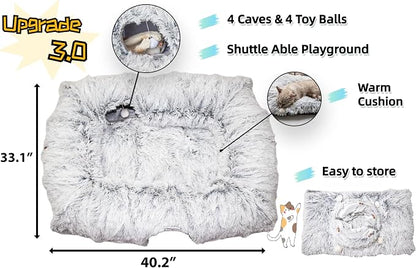 XxingSheep 4 Cave Shuttled XL Cat Tunnel Bed - Image 2