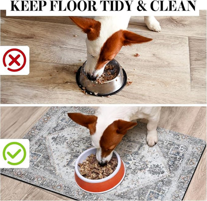 Dog Food Mats for Floors, Absorbent Dog Bowl Mat for Food and Water Dispenser - Image 3