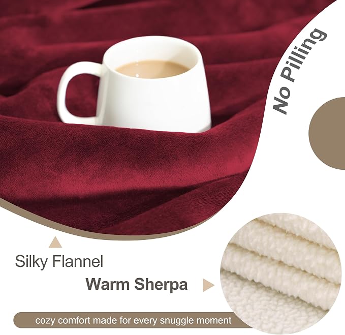 gogobunny Waterproof Bed Blanket, Reversible Sherpa Fleece Throw Blanket - Image 5