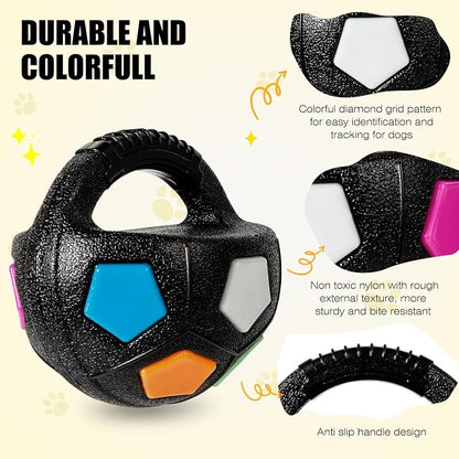 Dog Toy Ball with Handle, Toss and Fetch Play, Interactive Ball - Image 3