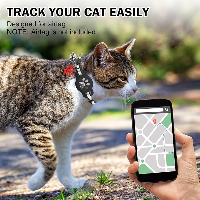 Airtag Cat Collar Breakaway, Reflective Kitten Collar - Image 7