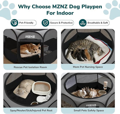 Dog Playpen, Portable Puppy Pet Crate Indoors - Image 3