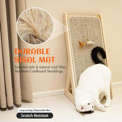 PETKARAY Cat Scratcher, Sisal Scratching Ramp, L Shape Scratch Pad - Image 5