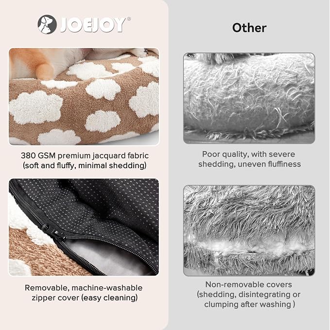 JOEJOY Donut Small Dog Bed, Round Cat Beds - Image 3