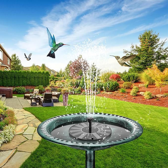 AISITIN 2 x 1.5 W DIY Solar Powered Garden Fountain - Image 2