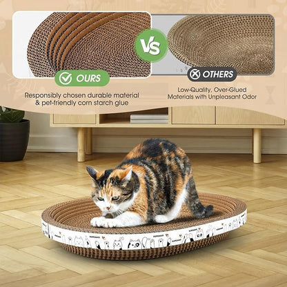 3Pack Extra Large Versatile Cardboard cat Scratcher & Lounger bed, High-Density - Image 4