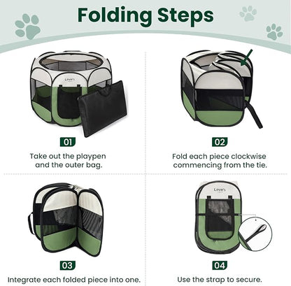 Love's cabin Pet Puppy Dog Playpen, Small Dog Tent Crates Cage Indoor/Outdoor - Image 8