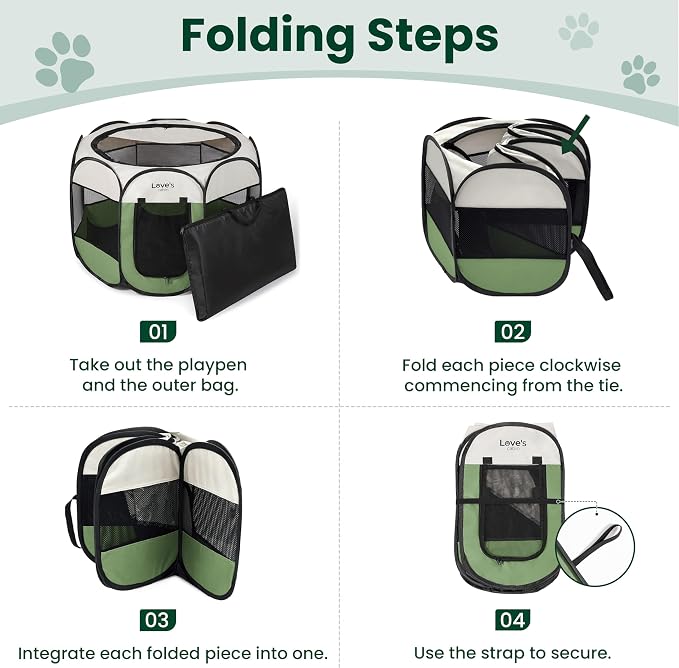Love's cabin Pet Puppy Dog Playpen, Large Dog Tent Crates Cage Indoor/Outdoor - Image 8