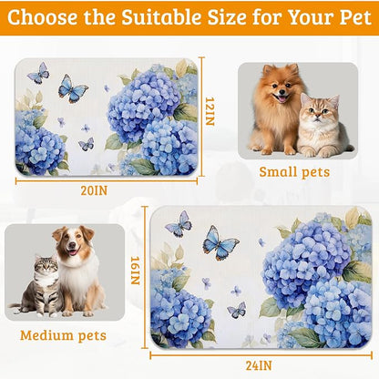 Pet Feeding Mat, Non-Slip Water Bowl Placemat, Pet Supplies 12" x 20" - Image 6