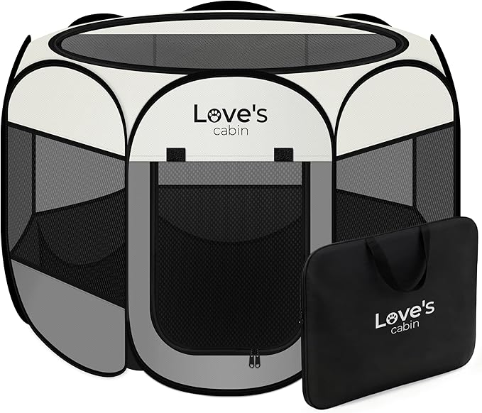 Love's cabin Pet Puppy Dog Playpen, Medium Dog Tent Crates Cage Indoor/Outdoor by Lovescabin