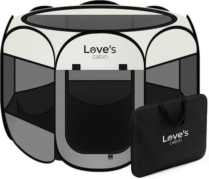 Love's cabin Pet Puppy Dog Playpen, Small Dog Tent Crates Cage Indoor/Outdoor by Lovescabin