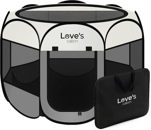 Love's cabin Pet Puppy Dog Playpen, Small Dog Tent Crates Cage Indoor/Outdoor by Lovescabin