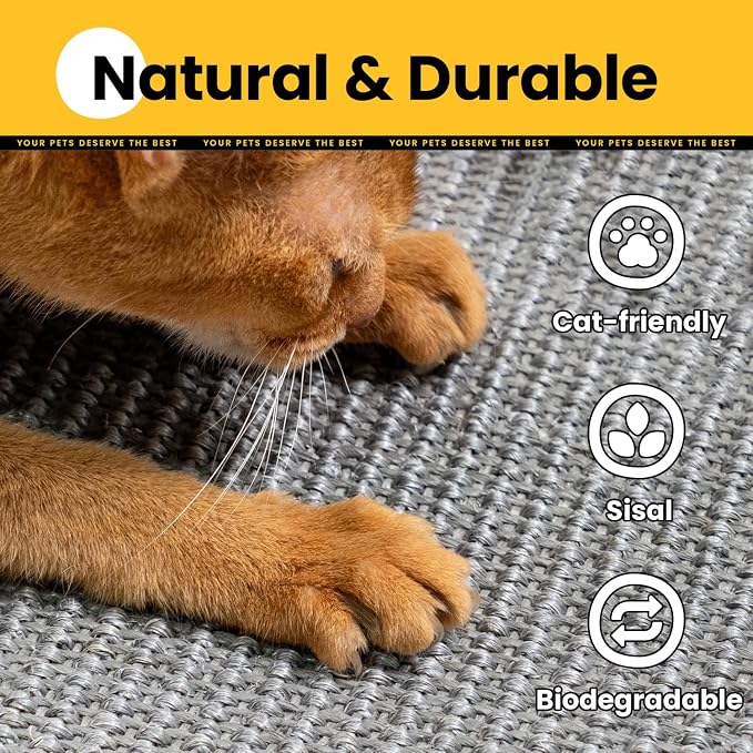 Cat Scratcher Mat, Natural Sisal Cat Scratch Pad - Image 5