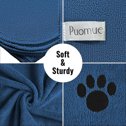 Microfiber Dog Towels for Drying Dogs, Super Absorbent and Soft Pet Grooming - Image 2