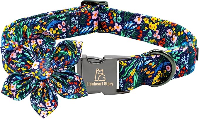 Lionheart Glory Floral Dog Bow Collar by LionheartGlory