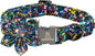 Lionheart glory Dog Collar Darkblue Flower Dog Bow Collars Floral Dog Collar by LionheartGlory
