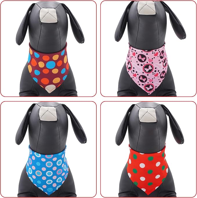 30 Pcs Polka Dot Dog Bandanas for Small Dogs Medium Stitch Dog Bandana Bulk - Image 4