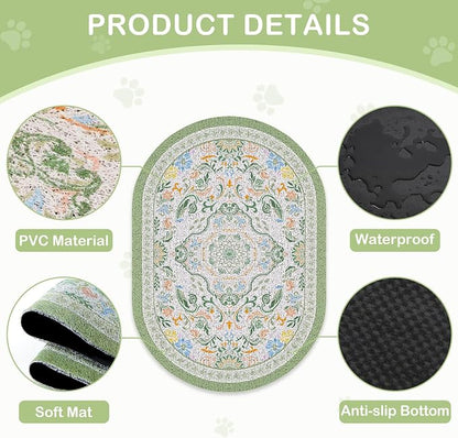 Bienbee Cat Litter Mat, Urine and Water Proof, Bean-Green L - Image 3