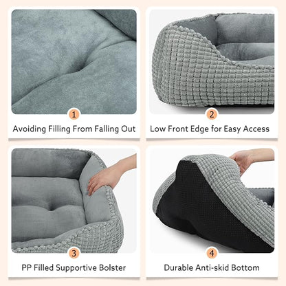 MIXJOY Large Dog Bed for Large Medium Small Dogs, Rectangle Washable Orthopedic - Image 4