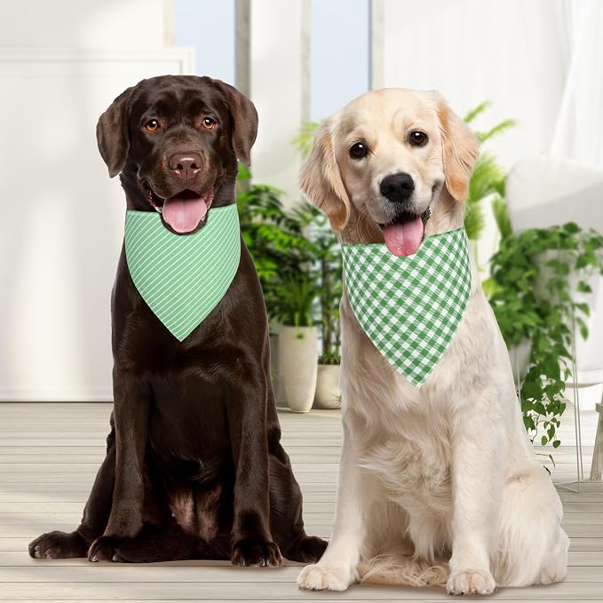 Dog Bandana Green XLarge 1PCS, Summer Spring Scarf - Image 4