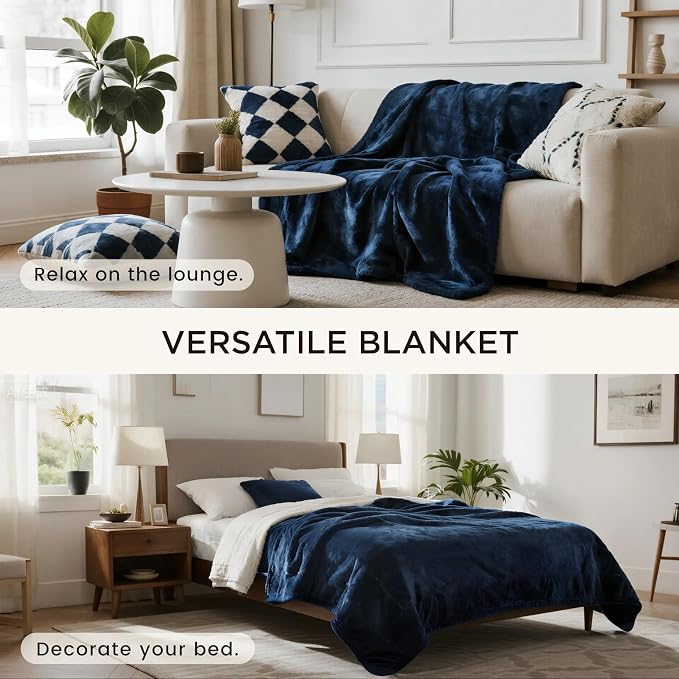 gogobunny Waterproof Bed Blanket, Reversible Sherpa Fleece Throw Blanket - Image 8