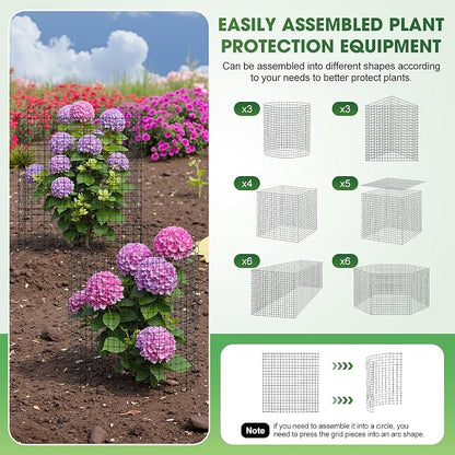 18 PCS Plant Protector from Animals, 6 Pack 12x12 Inch Metal Plant Cages - Image 3