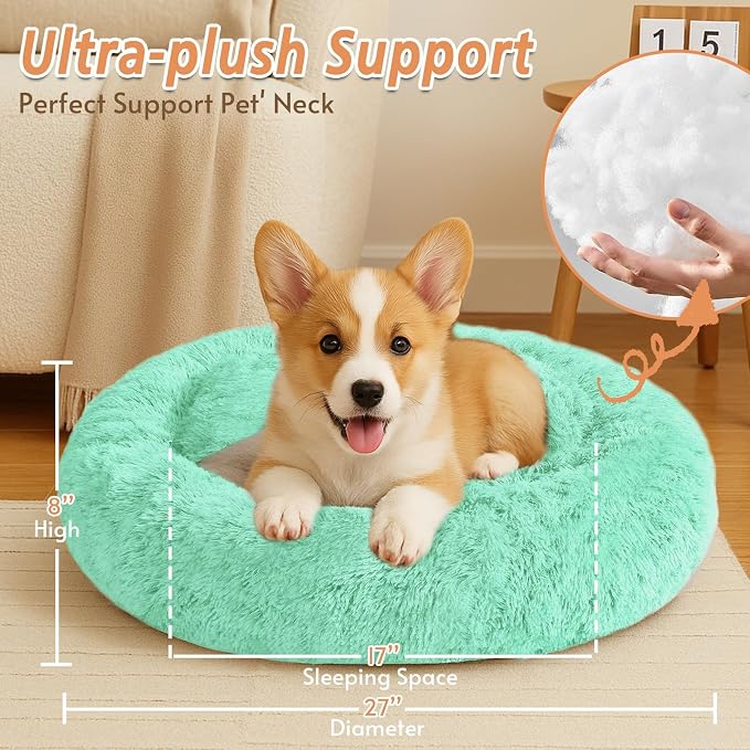 JOLLYVOGUE Calming Dog Bed Medium Size Dog, Anti-Anxiety Donut Medium Pet Bed - Image 5
