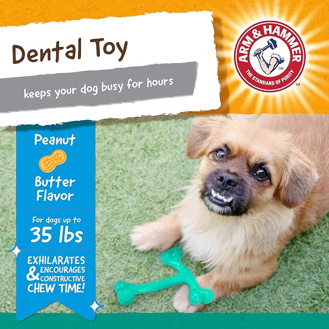 Arm & Hammer Nubbies T-Bone Dental Dog Chew Toy - Image 2