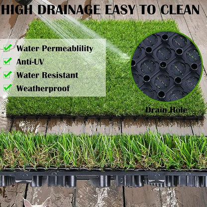 XLX TURF Interlocking Fake Grass Tiles Pad - Image 6