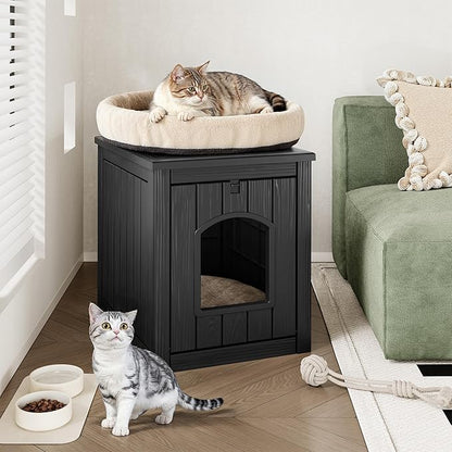 Litter Box Enclosure, Waterproof & Weatherproof Plastic Cat House - Image 4