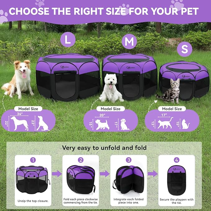 Large Dog Playpen, Puppy Pet Playpen Indoor, Dogs Tent Crates Cage - Image 2