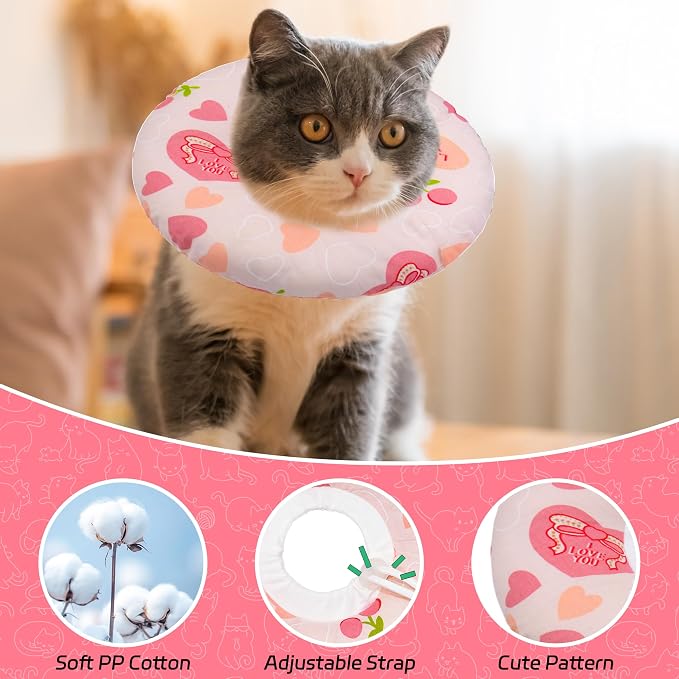 Cat Cone Soft Collar, Adjustable Cat Recovery Collar - Image 3