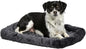 MidWest Homes for Pets QuietTime Dog Bed – Gray Faux Fur Bolster, Ultra-Soft by MidWestHomesForPets