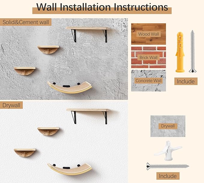 Cat Wall Shelf & Window Perch Combo, Wood Cats Wall Furniture - Image 9