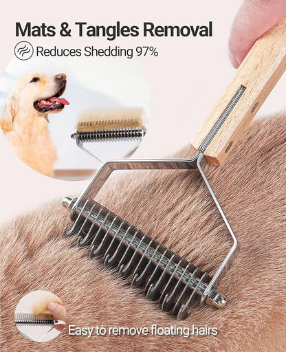 Wooden pet grooming rake - Image 2