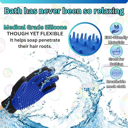 Pet Hair Remover Glove – Blue, Reusable Grooming Glove - Image 8
