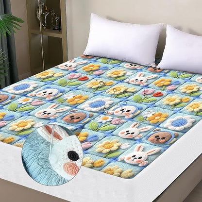 Twin Mattress Protector Waterproof, Fitted Sheet Style Breathable Mattress Cover by OHANO