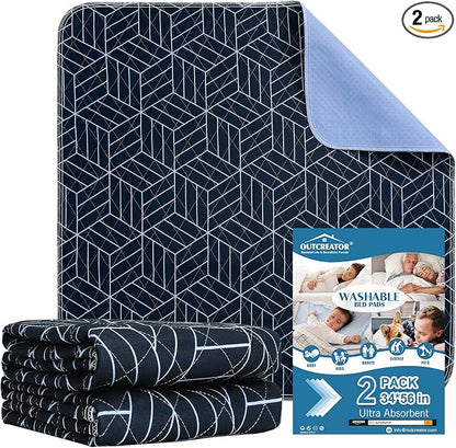 OUTCREATOR® Washable Bed Pads 34" x 56", Incontinence Mattress Protector by OUTCREATOR