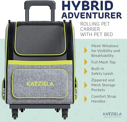 Katziela Wheeled Pet Carrier Backpack - Image 4