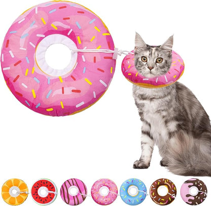 Cat Cone Soft Collar, Adjustable Cat Recovery Collars Kitten Cones to Stop by Seyezo