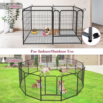 Dog Playpen Dog Fence Outdoor for Yard, 32inch 42 Panels Dog Pens Outside - Image 4