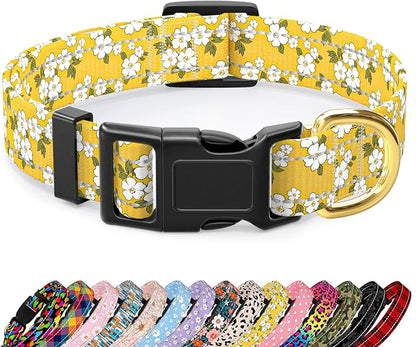 Reflective Dog Collar for Extra Small Dogs, Cute Flower Theme Adjustable by TMOODEL