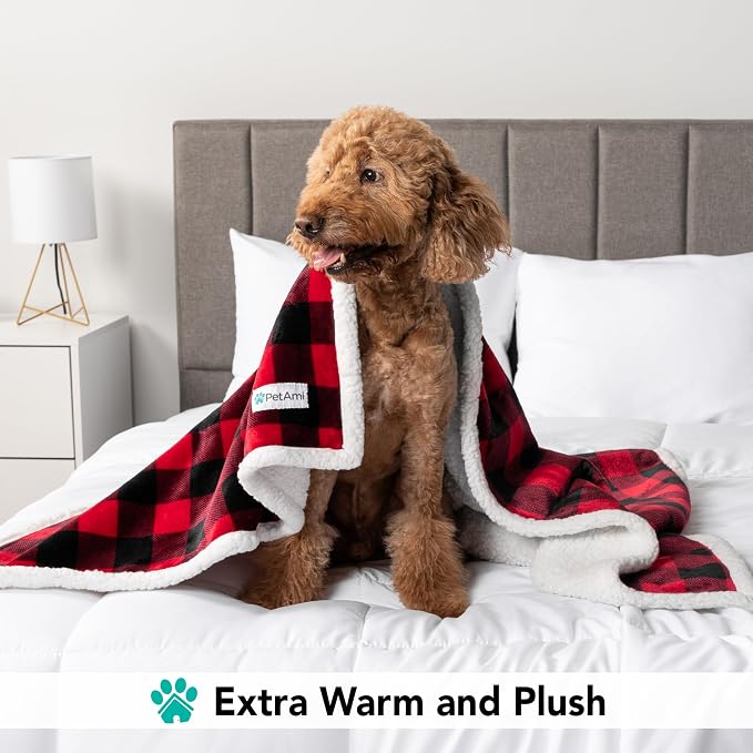 PetAmi Dog Blanket for Bed, XL Pet Blanket Large Dogs, Fleece Furniture Couch - Image 4