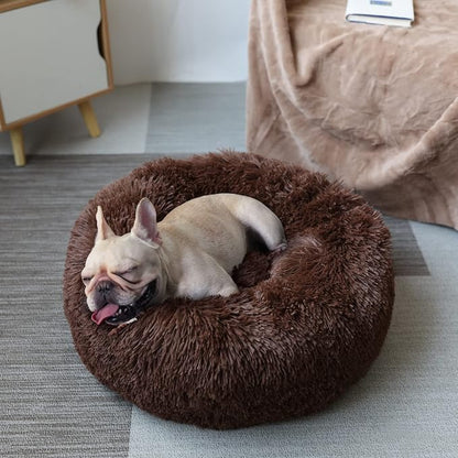 Calming Donut Dogs Beds for Small Dogs Washable, 23inch Plush Round Pet Bed for - Image 5