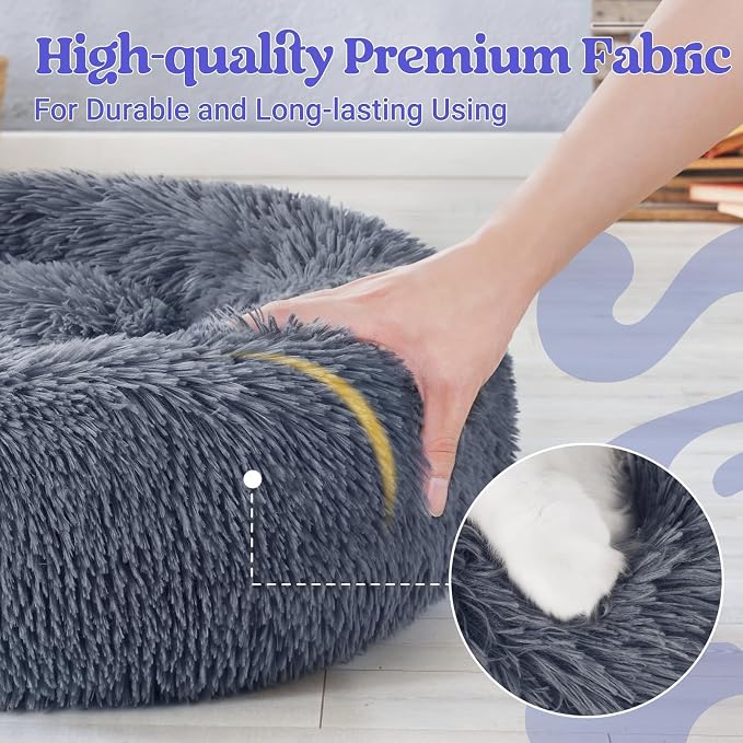 rabbitgoo Calming Dog Bed for Small Medium, 27 inches Pet Bed Machine Washable - Image 6