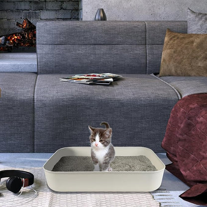 5PCS Small Litter Box, Plastic Kitten Litter Box, 13.9 x 9.8 x 3 Inch Open - Image 7